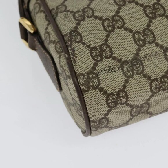 GUCCI GG Supreme Web Sherry Line Bag PVC Beige Gold 119 02 087 Auth 136367 - Picture 4 of 16